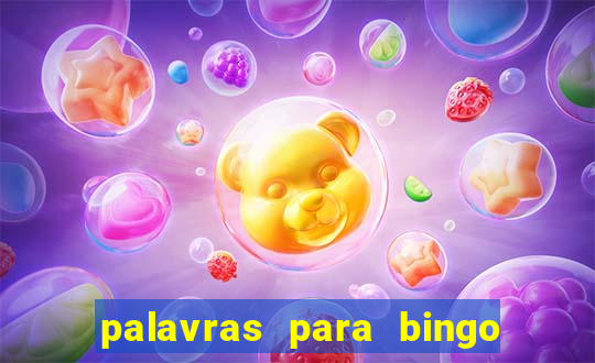 palavras para bingo de cha de lingerie