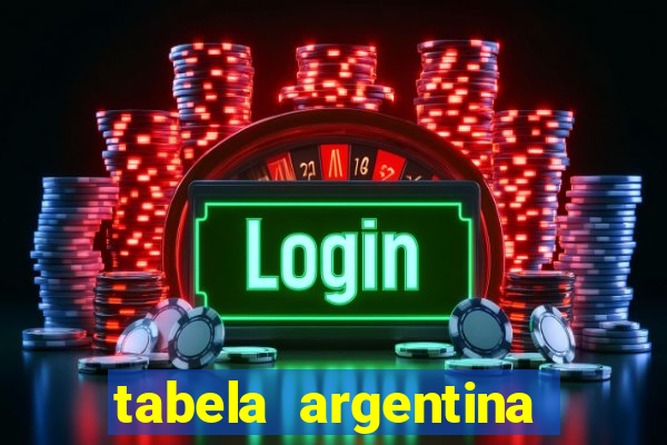 tabela argentina torneo betano